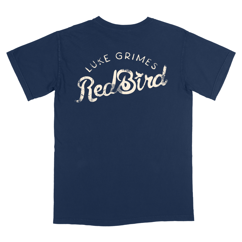 Red Bird Tee - Navy Back