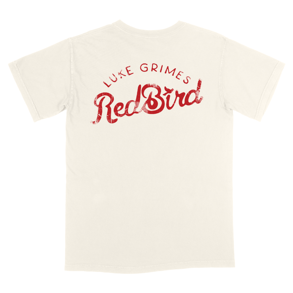 Red Bird Tee - Ivory Back