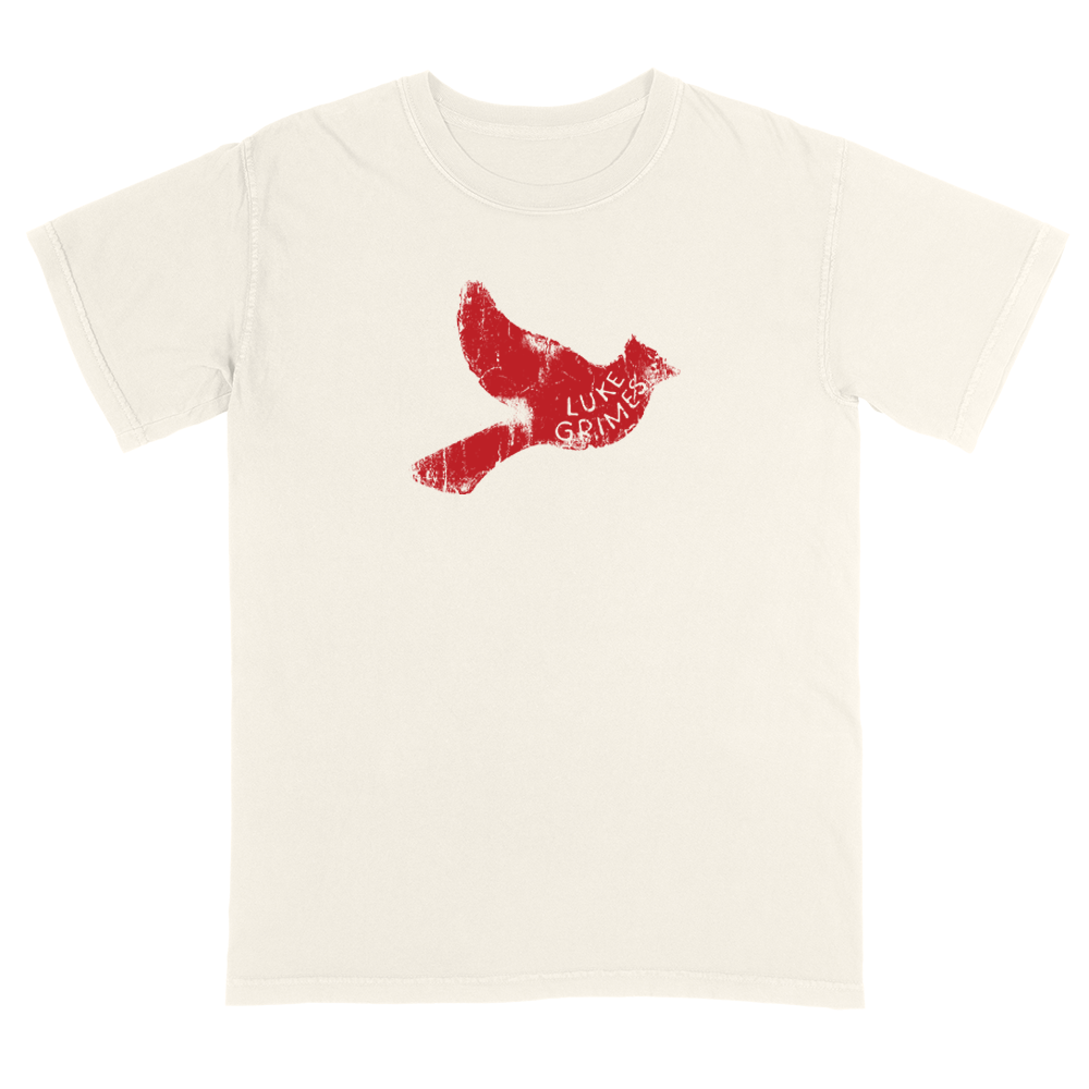 Red Bird Tee - Ivory Front